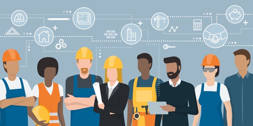Construction,Workers,And,Engineers,Team,Working,Together,And,Network,Of Construction,Workers,And,Engineers,Team,Working,Together,And,Network,Of